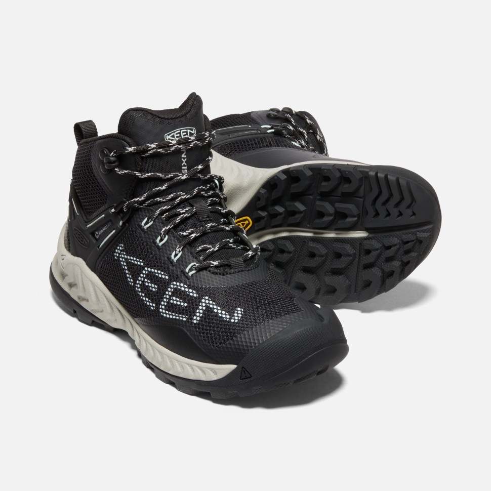 Schwarz-blauer Nxis Evo Wasserdichter Damenstiefel Aus Glas Keen