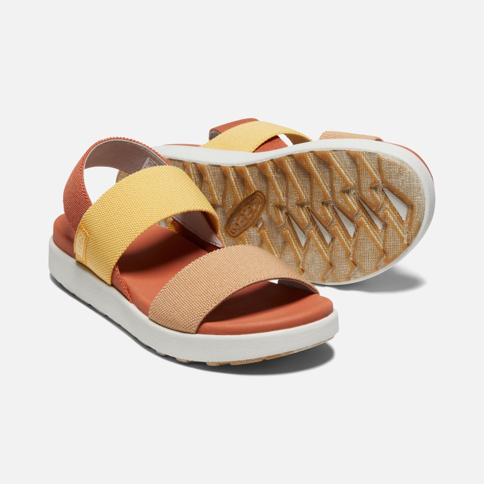 Keen Fossil Orange-silberne Birch Damen-elle-sandale Mit Riemchenriemen