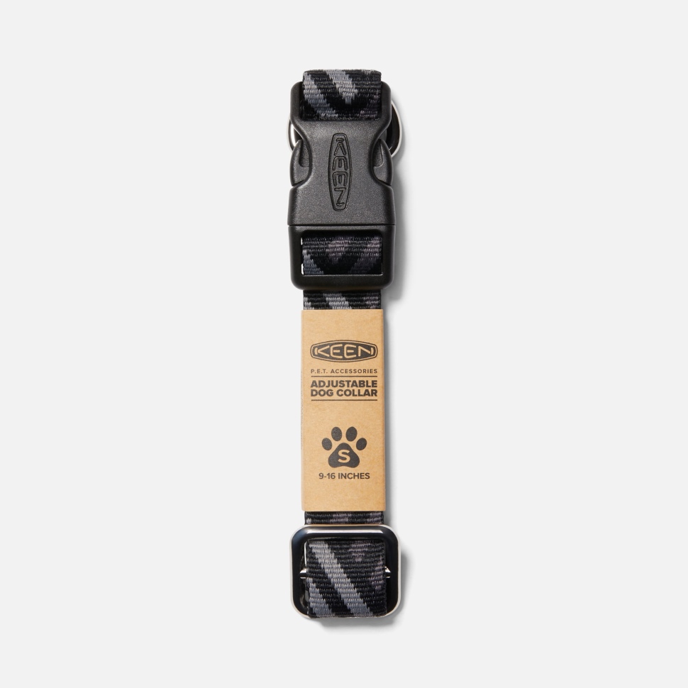 Schwarz-stahlgrau Keen Hundehalsband Keen