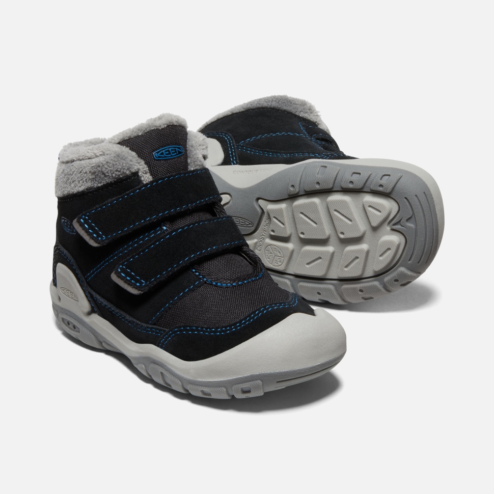 Schwarz-mykonosblau Keen Chukka Mit Zwei Riemen Für Kleine Kinder