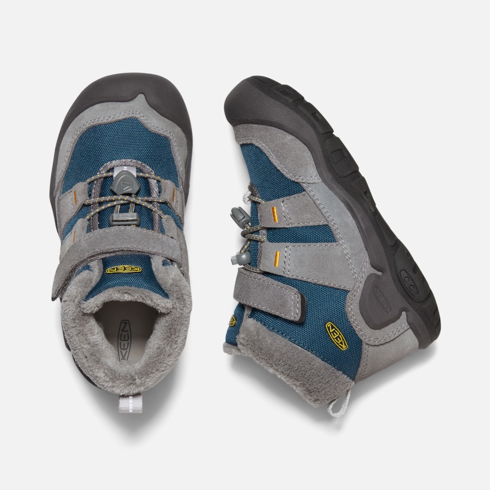 Stahl Grau-blau Flügel Blaugrün Kleiner Kinderknoten Chukka Keen