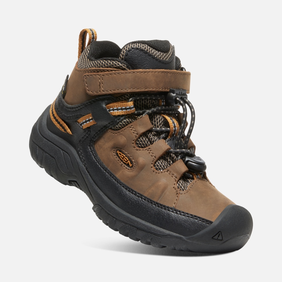 Keen Dark Earth-Goldbrauner Wasserdichter Targhee-Stiefel Für Kleine Kinder