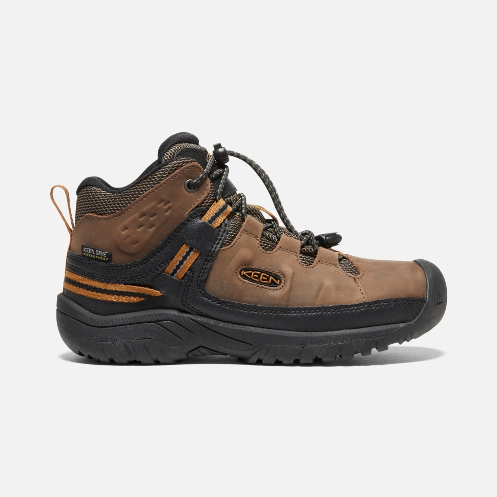 dunkel_erde_goldbrauner_wasserdichter_targhee_stiefel_fuer_grosse_kinder_keen.jpg Dunkel Erde-goldbrauner Wasserdichter Targhee-stiefel Für Große Kinder Keen – Bild 1