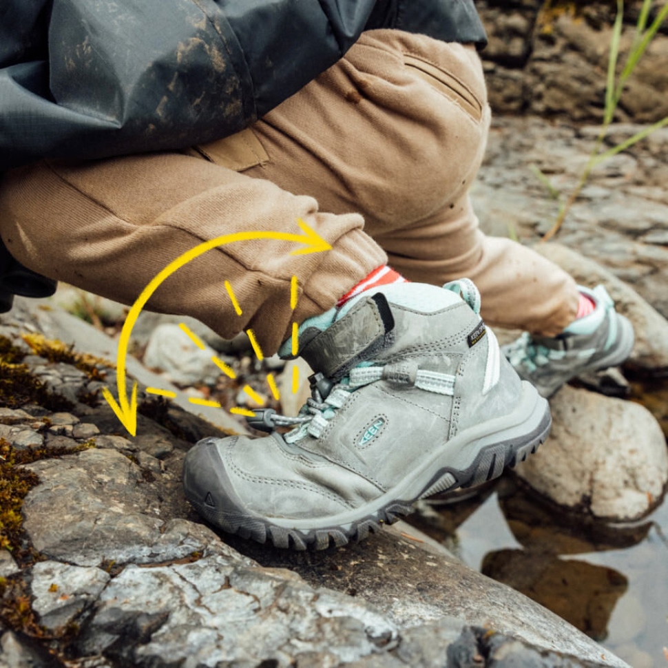 Grau-blau Getönter Ridge Flex Wasserdichter Stiefel Für Kleine Kinder Keen – Bild 6