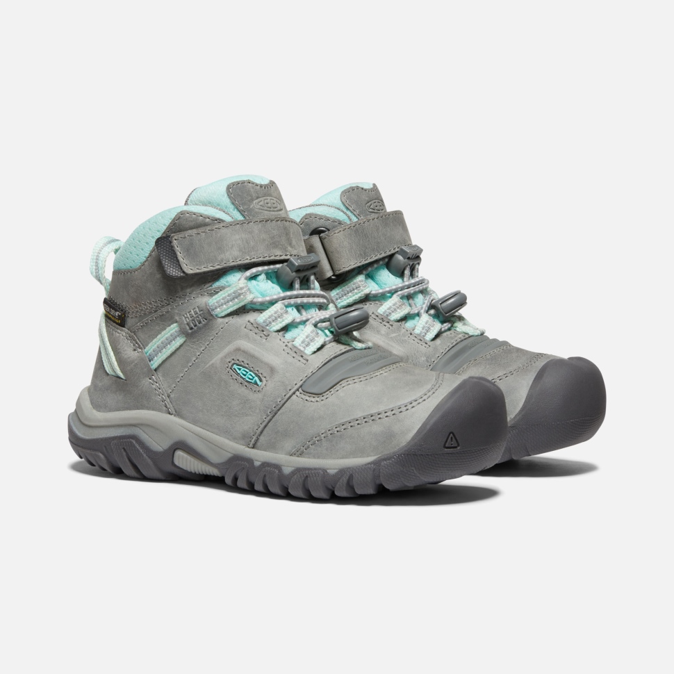 Grau-blau Getönter Ridge Flex Wasserdichter Stiefel Für Kleine Kinder Keen – Bild 9