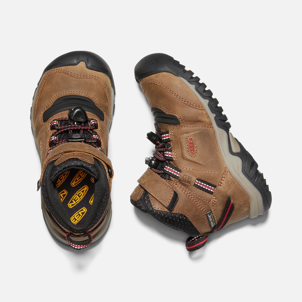 Keen Bison-red Carpet Ridge Flex Wasserdichter Stiefel Für Kleine Kinder – Bild 2
