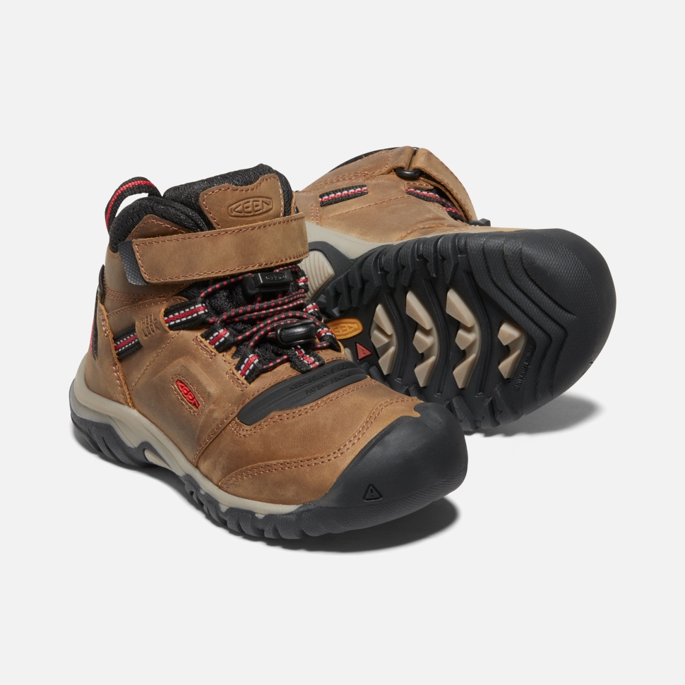 Keen Bison-red Carpet Ridge Flex Wasserdichter Stiefel Für Kleine Kinder – Bild 7