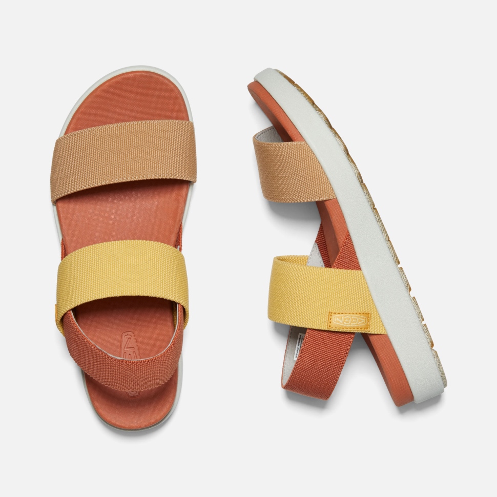 Keen Fossil Orange-silberne Birch Damen-elle-sandale Mit Riemchenriemen – Bild 2