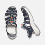 Marineblaue Abgeschrägte Glaskeen Astoria Westsandale Für Damen – Bild 2