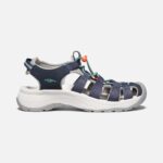 Marineblaue Abgeschrägte Glaskeen Astoria Westsandale Für Damen