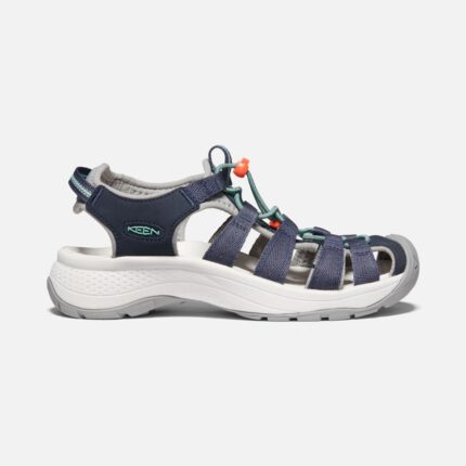 Marineblaue Abgeschrägte Glaskeen Astoria Westsandale Für Damen