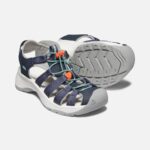 Marineblaue Abgeschrägte Glaskeen Astoria Westsandale Für Damen – Bild 7