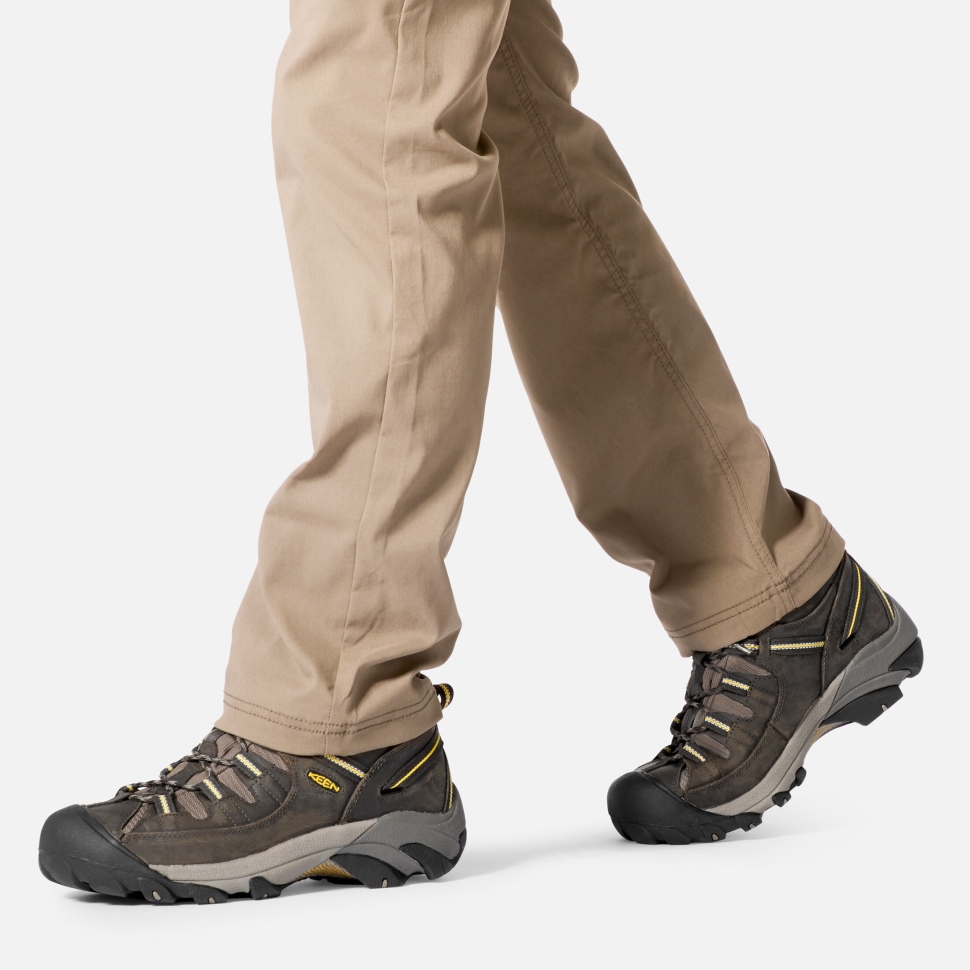 Schwarz Olive-gelb Targhee Ii Mid Wasserdichte Wanderschuhe Für Herren Keen – Bild 6