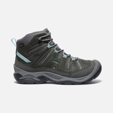 Stahlgrau-wolkenblauer Circadia Wasserdichter Damenstiefel Breit Keen